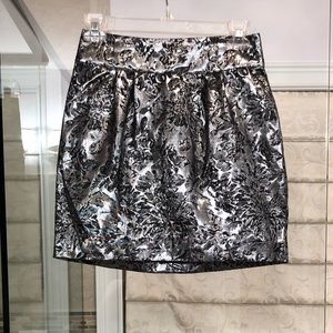Silver & black mini skirt-Silence & Noise